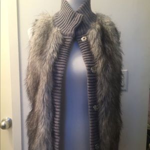 MICHAEL Michael Kors Faux Fur Sweater Vest